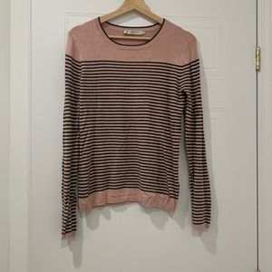 Pink and great striped sweater shirt